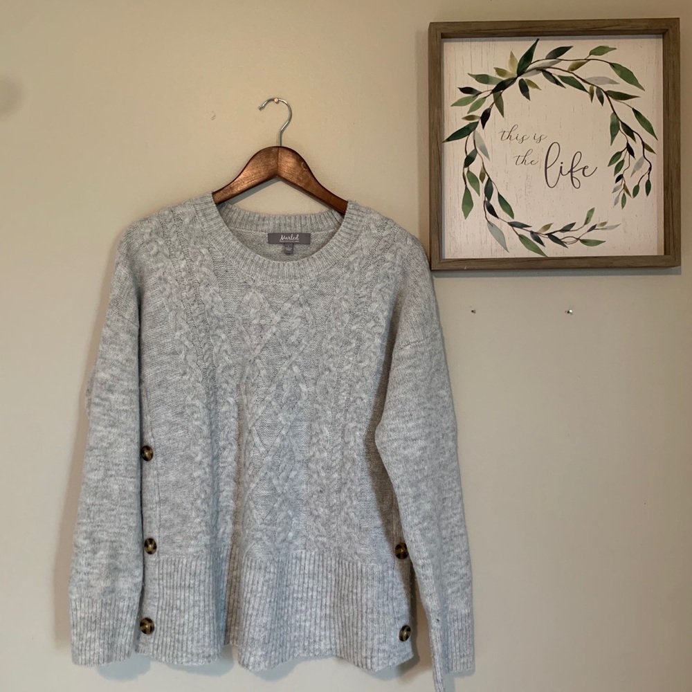 Marled | Womens Side Button Sweater size L